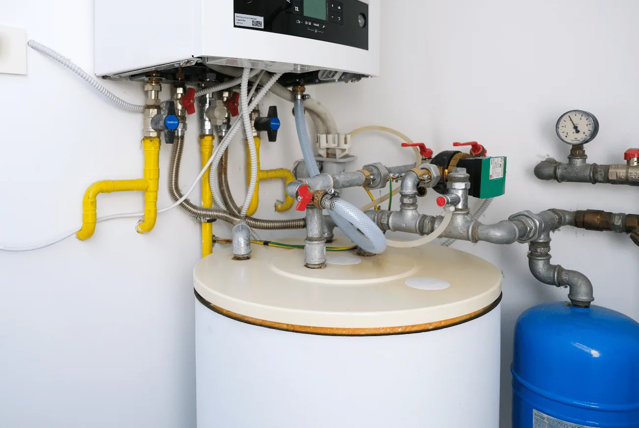 Vista general de una instalación de gas